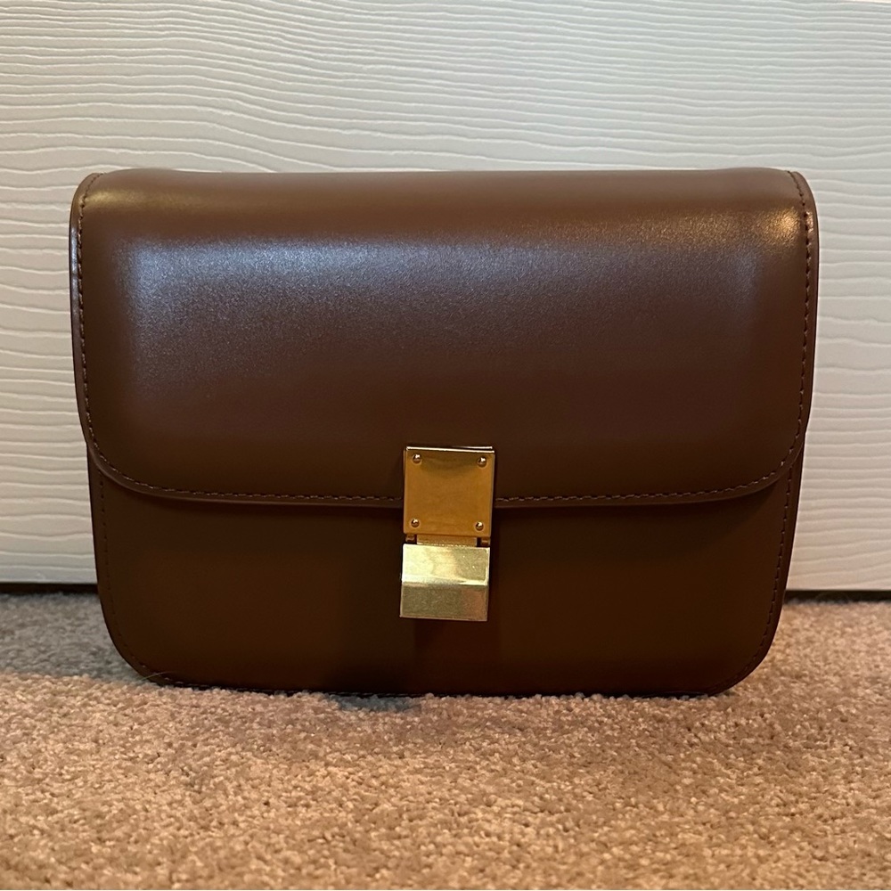 Brown PU Leather Shoulder Bag/Crossbody Bag NWOT